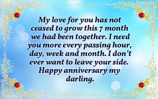 7Th Month Anniversary Wishes For Husband 7Th Month Anniversary Wishes For Husband