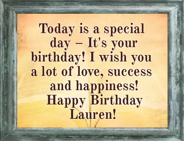 Happy Birthday Lauren