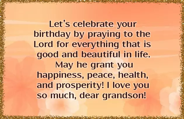 Wishes To Grandson On His Birthday