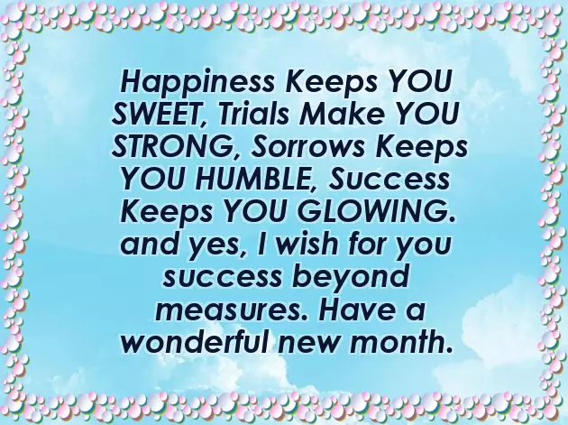 Love New Month Messages
