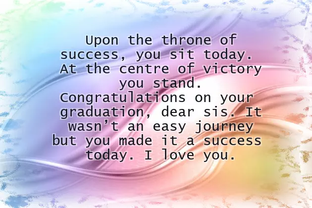 Congratulations Graduation Sister