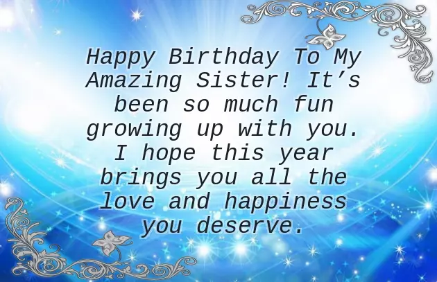 Birthday Special Wishes For Sister