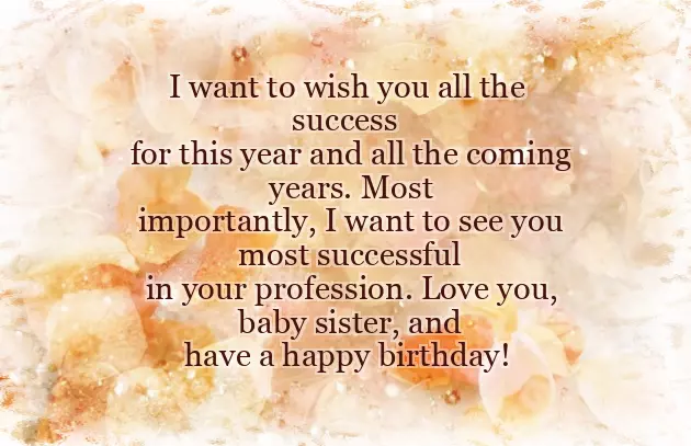 Happy Birthday Wishes To My Little Sister