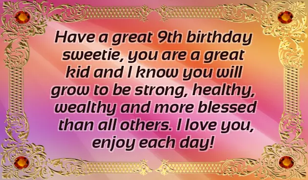 Birthday Wishes For 9 Year Old Boy Birthday Wishes For 9 Year Old Boy