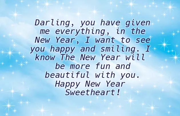 New Year Greetings To Boyfriend