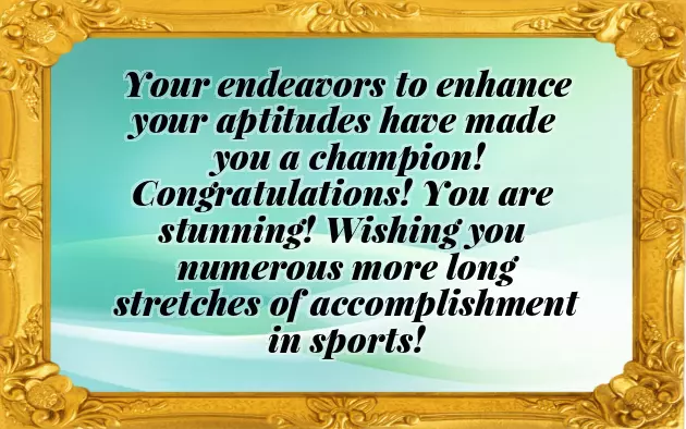 Congratulations On Your Championship