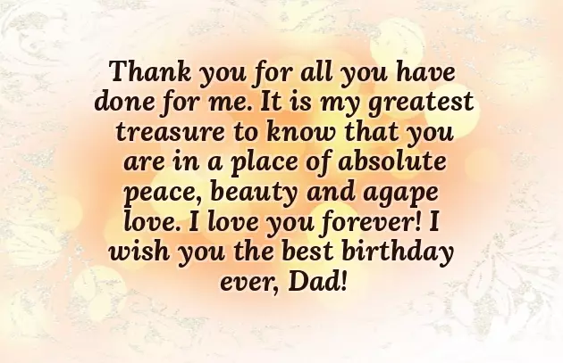 Birthday Wishes Father In Heaven