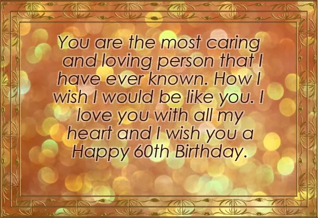 Birthday Wishes To 60 Year Old Man