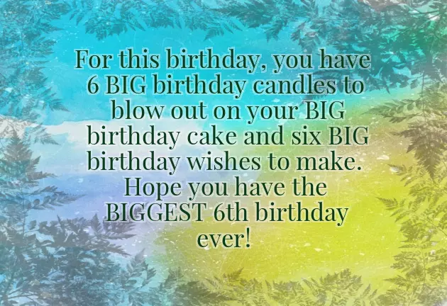 Happy 6Th Birthday Son