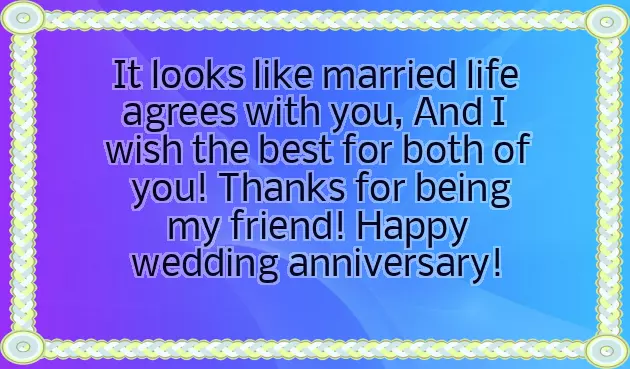 Wedding Anniversary Wishes For Best Friend