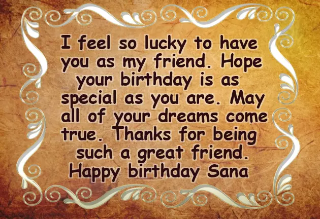 Happy Birthday Sana Wishes
