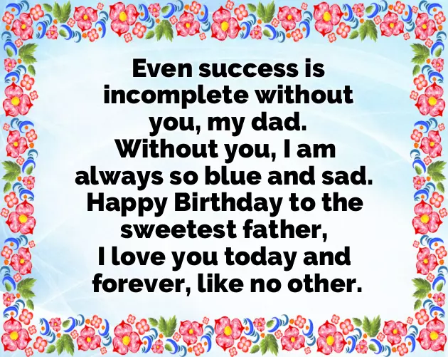 Happy Birthday Father To Daughter