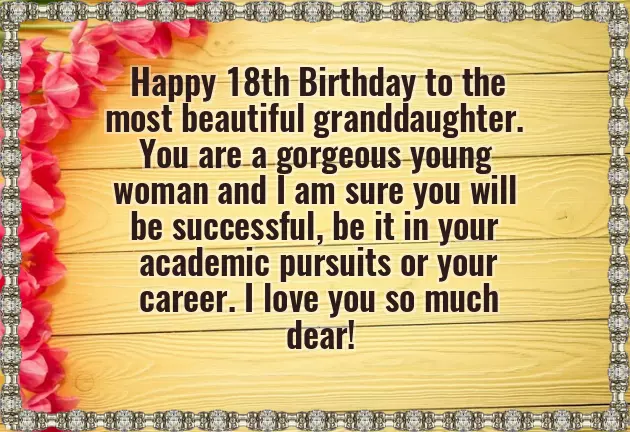 Granddaughter 18Th Birthday Quotes Granddaughter 18Th Birthday Quotes