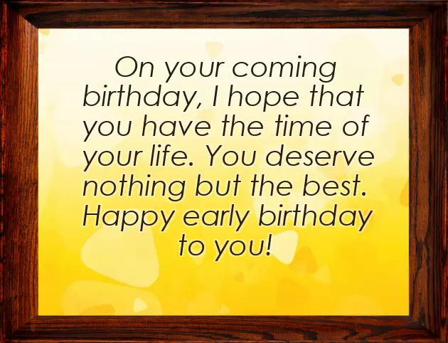 Early Birthday Wishes Funny