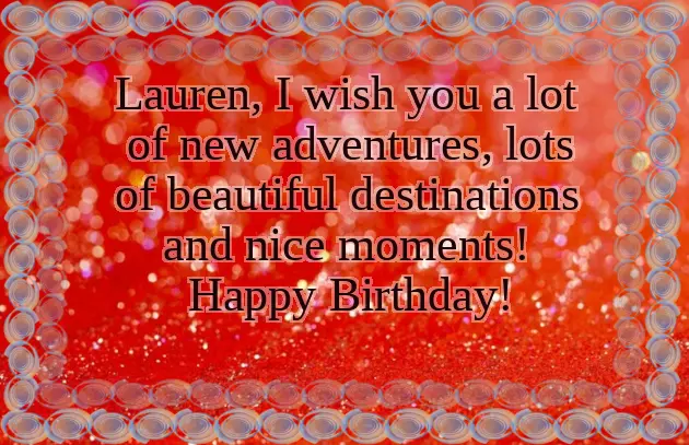 Happy Birthday Lauren