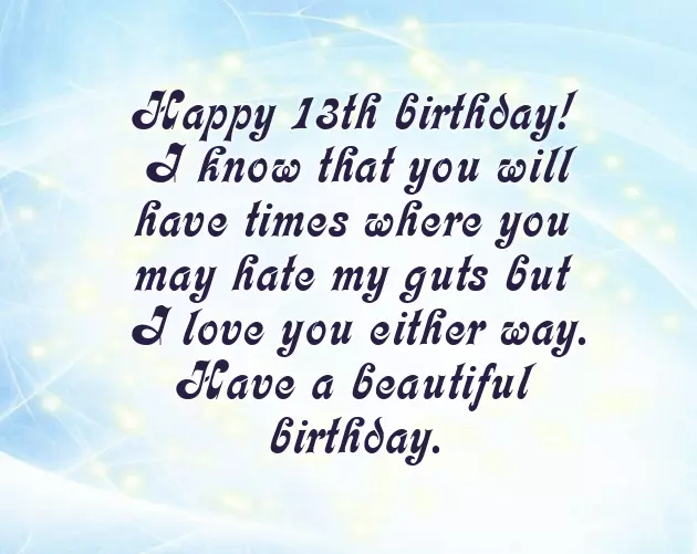 Teenager 13Th Birthday Wishes Teenager 13Th Birthday Wishes