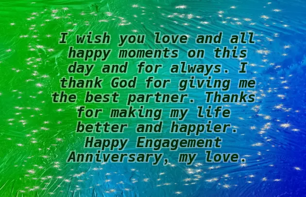 One Year Engagement Anniversary Wishes