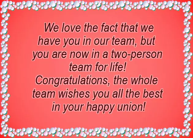 Wedding Wishes For Work Colleague