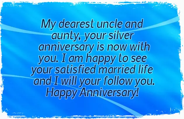 Happy Wedding Anniversary Wishes For Uncle And Aunty