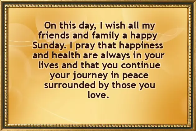 Warm Sunday Wishes