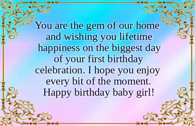 Birthday Wishes To 1 Year Baby Girl Birthday Wishes To 1 Year Baby Girl