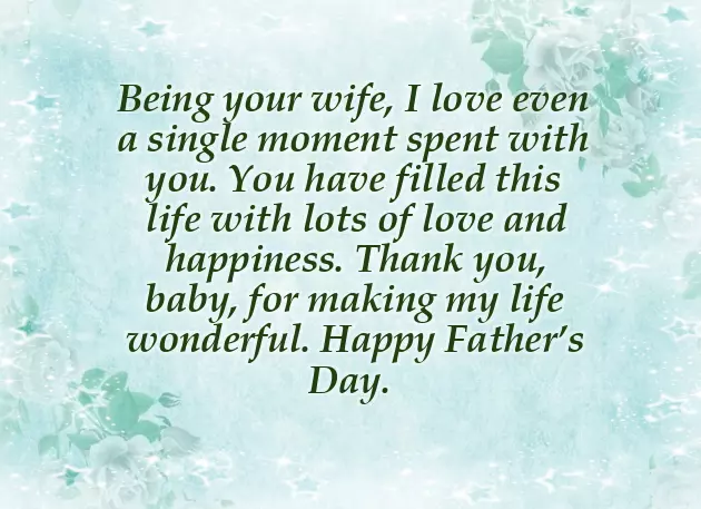 Happy Fathers Day Message For Husband