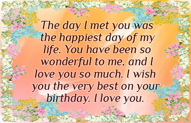 Birthday Wishes To Boyfriend Romantic