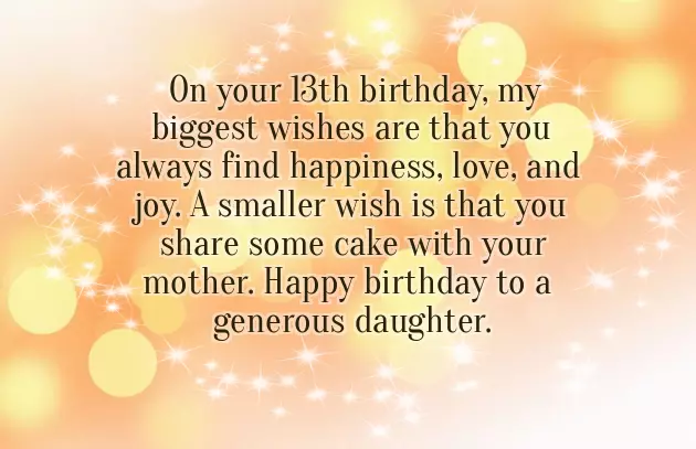 13Th Birthday Wishes For My Daughter 13Th Birthday Wishes For My Daughter