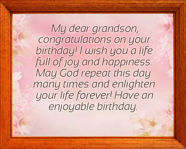 Happy Birthday Wishes For Grandson