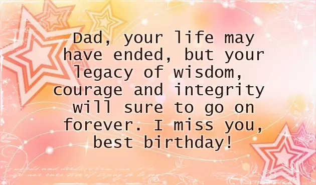 Birthday Wishes For Passed Away Dad