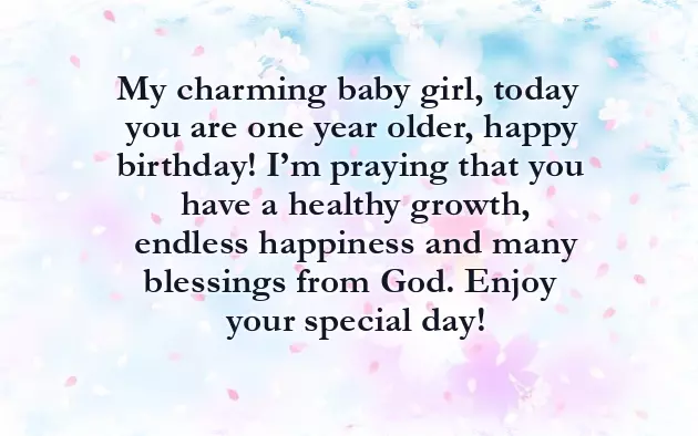 Birthday Wishes To 1 Year Baby Girl Birthday Wishes To 1 Year Baby Girl