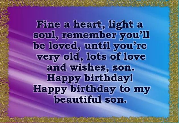 To My Son Birthday Wishes