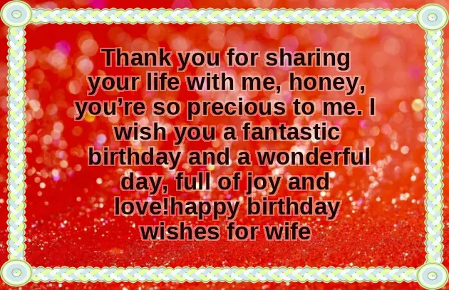 Happy Birthday Wishes Dear Wife