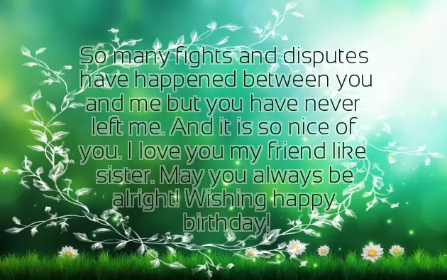 Best Birthday Wishes For A Friend Like Sister