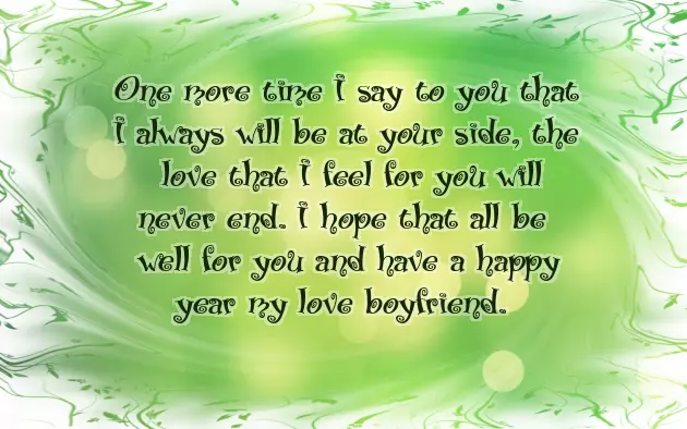 Happy New Year Greetings To Boyfriend