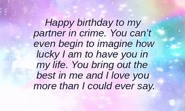 Happy Birthday Partner In Crime Happy Birthday Partner In Crime