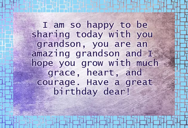 Wishes To Grandson