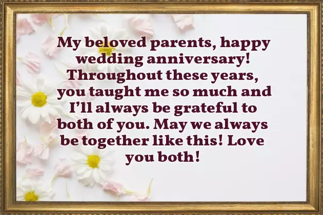 Happy Wedding Anniversary Dad