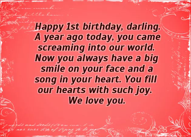 Birthday Wishes For Niece On Her 1St Birthday