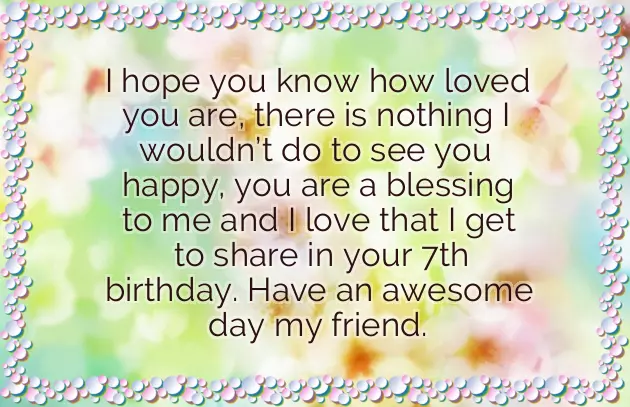 Wish For 7Th Birthday Girl