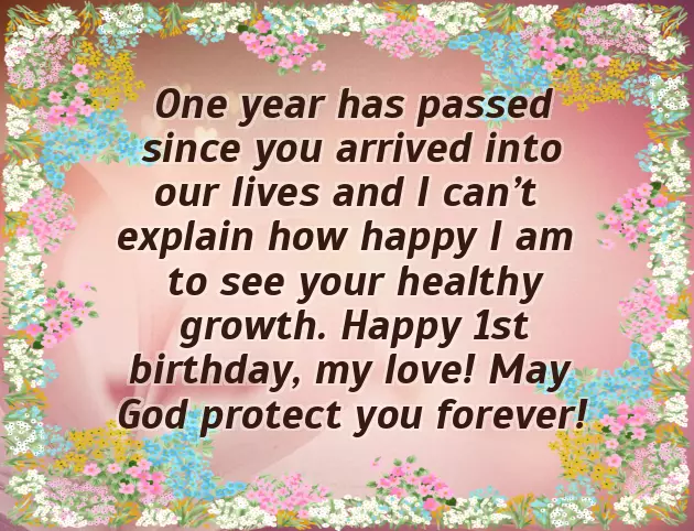 Birthday Wishes To 1 Year Baby Girl Birthday Wishes To 1 Year Baby Girl