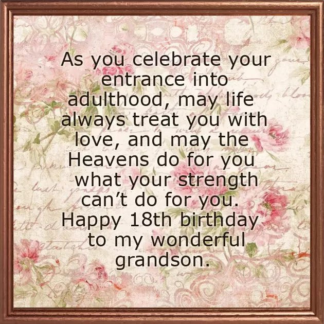 Happy Birthday To Grandson Wishes