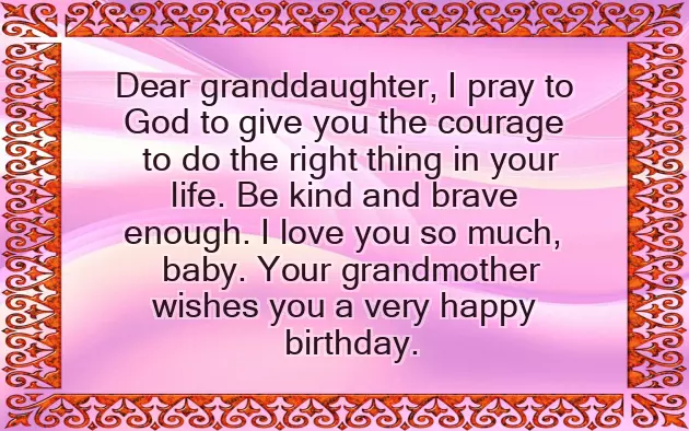 Happy Birthday Greetings To A Granddaughter
