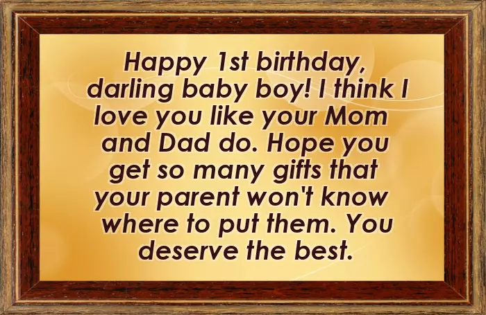 Wishing First Birthday To Baby Girl