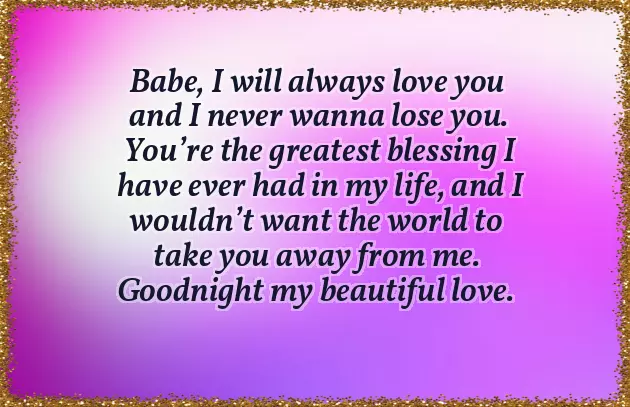 Good Night Love Letter For Girlfriend