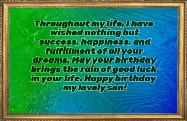 Wording For Son Birthday