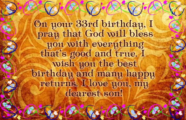 Happy 33Rd Birthday Son Happy 33Rd Birthday Son