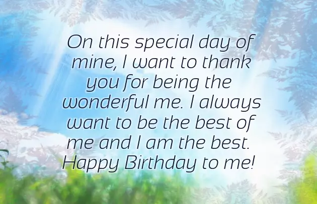 Nice Birthday Wishes For Myself