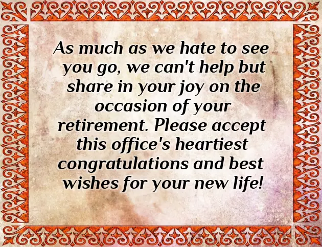 Best Wishes In Retirement