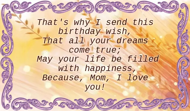 Happy Birthday Mom Poems